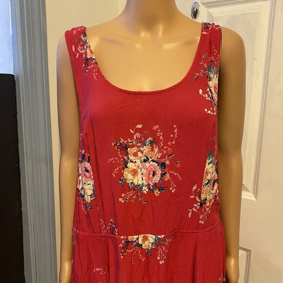 Torrid Dress Womens Sz 2/2X Pink Floral Mini Tie-back Challis Sleeveless Coastal - Picture 8 of 8